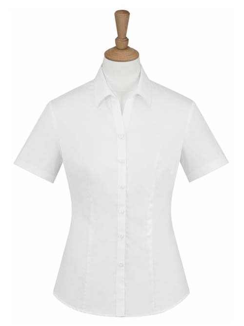 MTV-225白色女短袖衬衫